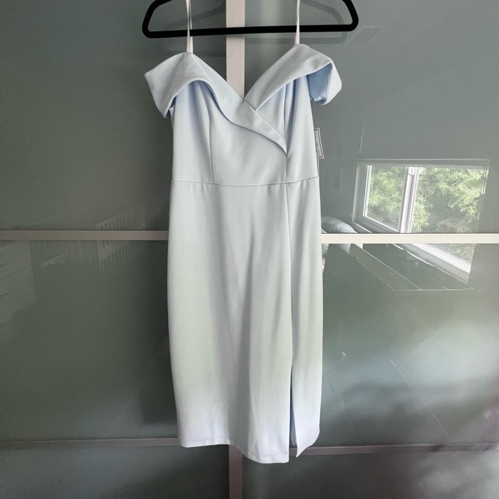 Sky blue cocktail dress